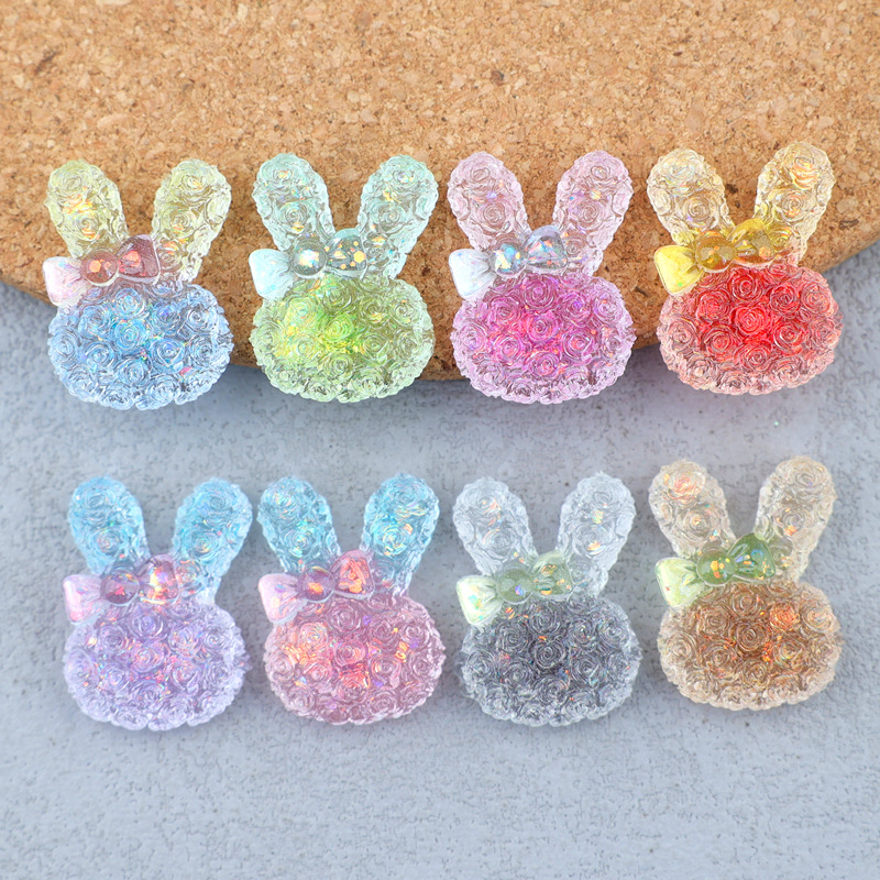 Resin Craft Material - 5 шт. светящихся градиентных кабошонов из