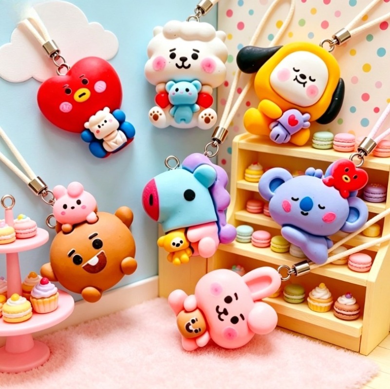 7 шт. смоляных мультяшных шарм – обзор и цена Resin Craft Material