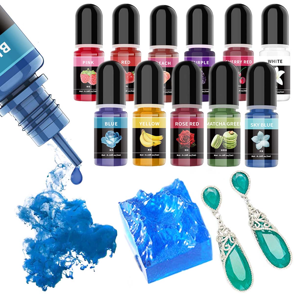 5 мл/бутылка, пигмент из эпокс – обзор и цена Epoxy Uv Resin Kit