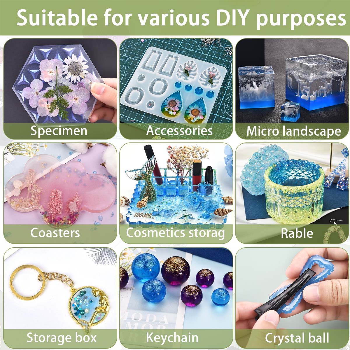 5 мл/бутылка, пигмент из эпокс – обзор и цена Epoxy Uv Resin Kit