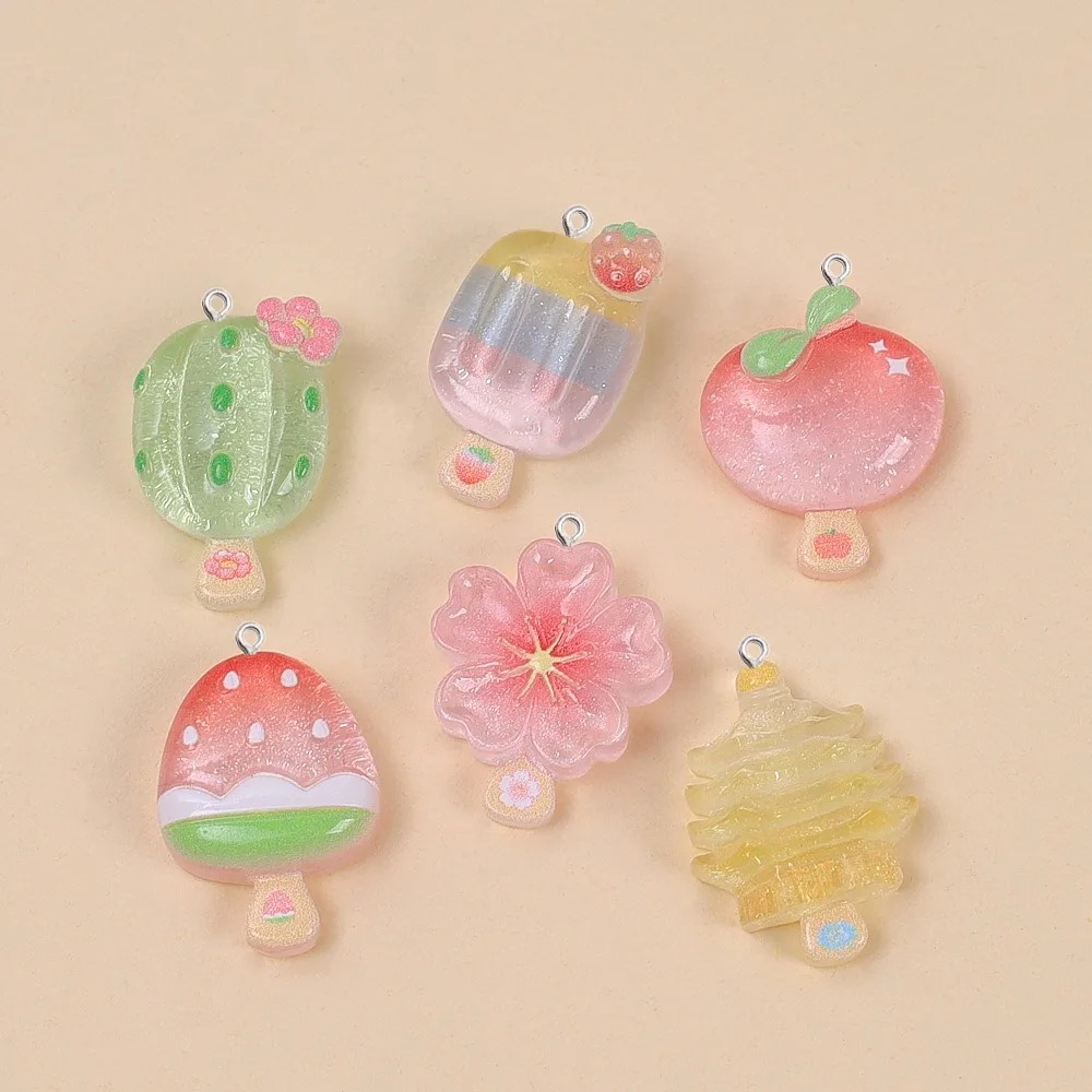 10 шт. милых летних подвесок и – обзор и цена Resin Craft Material